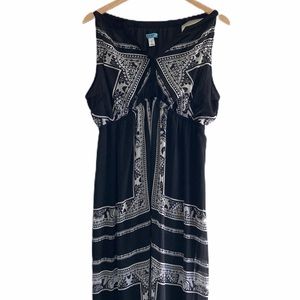 Old Navy Black & White Maxi Dress